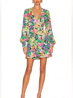 AFRM Merino Mini Dress in Neon Garden, Size Small, Never worn!